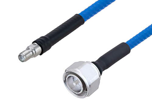Plenum 4.3-10 Male to SMA Female Low PIM Cable 12 Inch Length Using SPP-250-LLPL Coax , LF Solder
