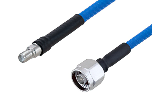 Plenum N Male to SMA Female Low PIM Cable 12 Inch Length Using SPP-250-LLPL Coax , LF Solder