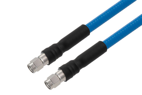 Plenum SMA Male to SMA Male Low PIM Cable Using SPP-250-LLPL Coax , LF Solder