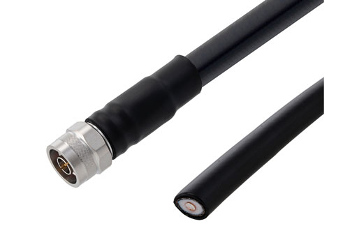 N Male to Straight Cut Lead Low Loss Cable Using LMR-600-DB Coax With Times Microwave Components