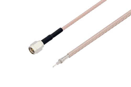 Trimmed Lead to SMA Male Cable Using RG316 Coax with HeatShrink