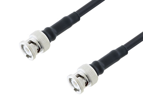 Fire Rated BNC Male to BNC Male Low Loss Cable Using LMR-200-FR Coax With Times Microwave Components
