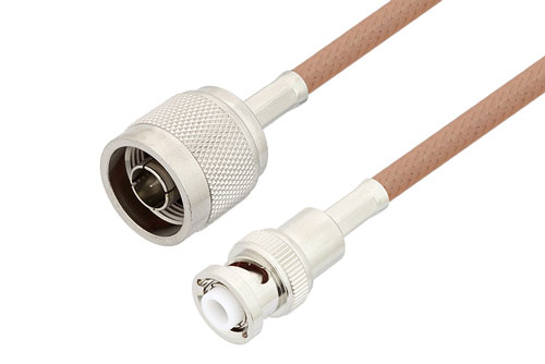 Câble Coaxial N Mâle Vers N Mâle - RG400 - 50 Ohm - 2 Pieds (0,6 M) - Faible Perte