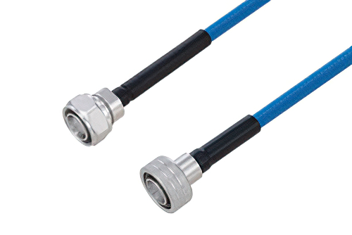 Plenum 4.3-10 Male to Snap-On 4.3-10 Male Low PIM Cable 12 Inch Length Using SPP-250-LLPL Coax Using Times Microwave Parts
