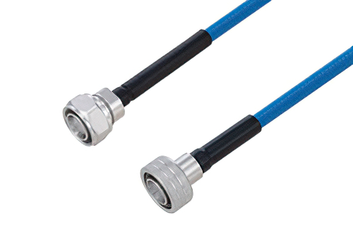 Plenum 4.3-10 Male to Snap-On 4.3-10 Male Low PIM Cable 150 cm Length Using SPP-250-LLPL Coax Using Times Microwave Parts