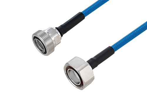 Plenum 7/16 DIN Male to 7/16 DIN Female Low PIM Cable 100 cm Length Using SPP-250-LLPL Coax Using Times Microwave Parts