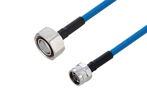 Plenum 7/16 DIN Male to N Male Low PIM Cable 100 cm Length Using SPP-250-LLPL Coax Using Times Microwave Parts