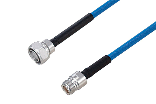 Plenum 4.3-10 Male to N Female Low PIM Cable 100 cm Length Using SPP-250-LLPL Coax Using Times Microwave Parts