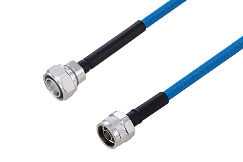 Plenum 4.3-10 Male to N Male Low PIM Cable 100 cm Length Using SPP-250-LLPL Coax Using Times Microwave Parts