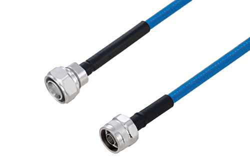 Plenum 4.3-10 Male to N Male Low PIM Cable 24 Inch Length Using SPP-250-LLPL Coax Using Times Microwave Parts