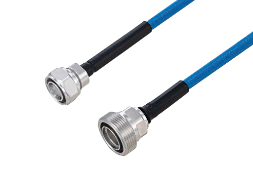 Plenum 4.3-10 Male to 7/16 DIN Female Low PIM Cable 100 cm Length Using SPP-250-LLPL Coax Using Times Microwave Parts