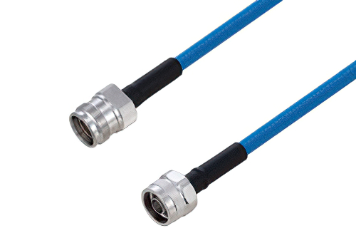 Plenum 4.3-10 Female to N Male Low PIM Cable 12 Inch Length Using SPP-250-LLPL Coax Using Times Microwave Parts