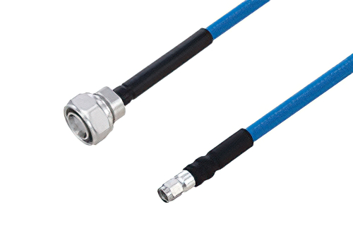 Plenum 4.3-10 Male to SMA Male Low PIM Cable 200 cm Length Using SPP-250-LLPL Coax Using Times Microwave Parts