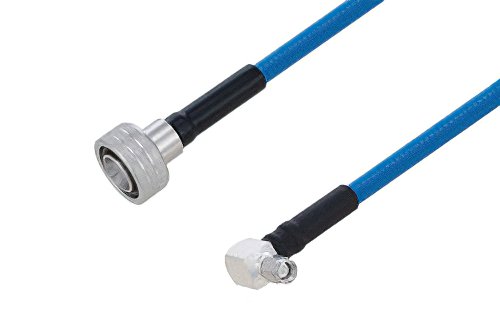 Plenum Snap-On 4.3-10 Male to SMA Male Right Angle Low PIM Cable 50 cm Length Using SPP-250-LLPL Coax Using Times Microwave Parts