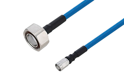 Plenum 7/16 DIN Male to NEX10 Male Low PIM Cable 100 cm Length Using SPP-250-LLPL Coax Using Times Microwave Parts