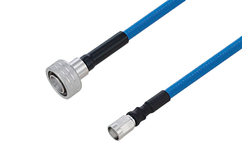 Plenum Snap-On 4.3-10 Male to NEX10 Male Low PIM Cable 100 cm Length Using SPP-250-LLPL Coax Using Times Microwave Parts