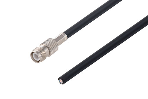 Reverse Polarity TNC Jack to Straight Cut Lead Low Loss Cable Using LMR-240 Coax
