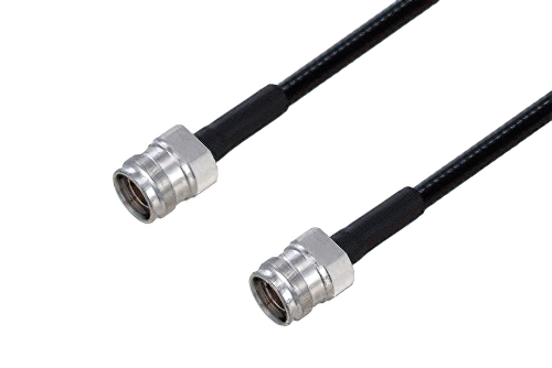 Fire Rated 4.3-10 Female to 4.3-10 Female Low PIM Cable Using SPF-250 Coax Using Times Microwave Parts