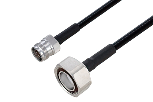 Fire Rated 4.3-10 Female to 7/16 DIN Male Low PIM Cable Using SPF-250 Coax Using Times Microwave Parts