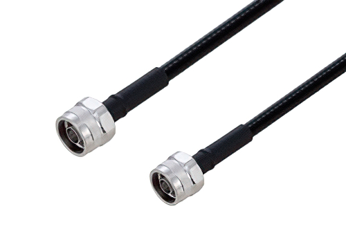 Fire Rated N Male to N Male Low PIM Cable Using SPF-250 Coax Using Times Microwave Parts