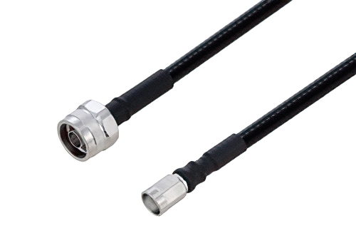 Fire Rated N Male to NEX10 Male Low PIM Cable Using SPF-250 Coax Using Times Microwave Parts