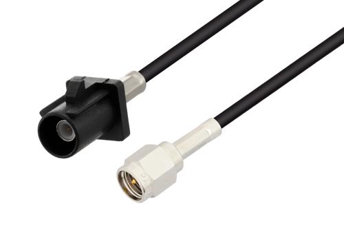 SMA Male to Black FAKRA Plug Low Loss Cable Using PE-C100-LSZH Coax