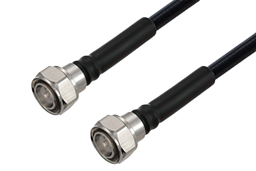 Fire Rated 4.3-10 Male to 4.3-10 Male Low PIM Cable 50 cm Length Using SPF-375 Coax Using Times Microwave Parts