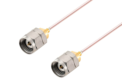 1.85mm Male to 1.85mm Male Low Loss Cable 24 Inch Length Using 047 Coax
