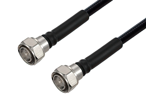 Outdoor Rated 4.3-10 Male to 4.3-10 Male Low PIM Cable 24 Inch Length Using SPO-375 Coax Using Times Microwave Parts