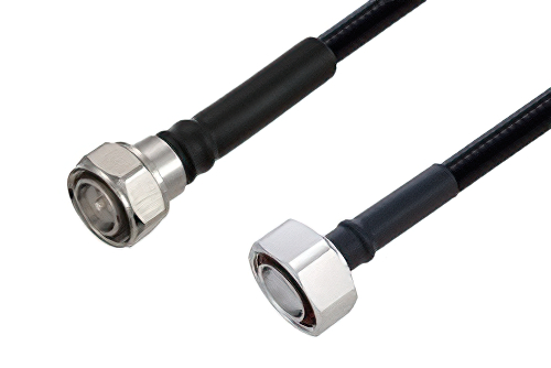 Outdoor Rated 4.3-10 Male to 7/16 DIN Male Low PIM Cable 60 Inch Length Using SPO-375 Coax Using Times Microwave Parts