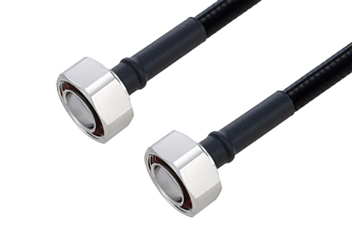 Outdoor Rated 7/16 DIN Male to 7/16 DIN Male Low PIM Cable 50 cm Length Using SPO-375 Coax Using Times Microwave Parts