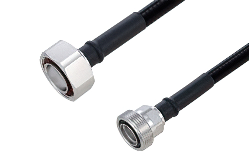 Outdoor Rated 7/16 DIN Male to 7/16 DIN Female Low PIM Cable 48 Inch Length Using SPO-375 Coax Using Times Microwave Parts