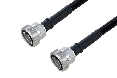 Outdoor Rated 7/16 DIN Female to 7/16 DIN Female Low PIM Cable 150 cm Length Using SPO-375 Coax Using Times Microwave Parts