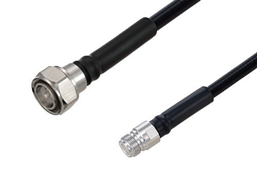 Fire Rated 4.3-10 Male to N Female Low PIM Cable 100 cm Length Using SPF-375 Coax Using Times Microwave Parts