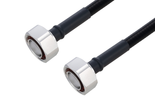 Fire Rated 7/16 DIN Male to 7/16 DIN Male Low PIM Cable 48 Inch Length Using SPF-375 Coax Using Times Microwave Parts