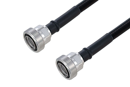 Fire Rated 7/16 DIN Female to 7/16 DIN Female Low PIM Cable 24 Inch Length Using SPF-375 Coax Using Times Microwave Parts