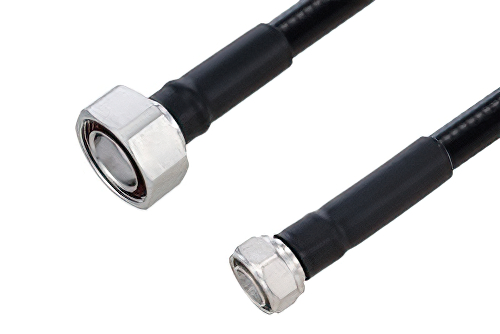 Outdoor Rated 4.3-10 Male to 7/16 DIN Male Low PIM Cable 24 Inch Length Using SPO-500 Coax Using Times Microwave Parts