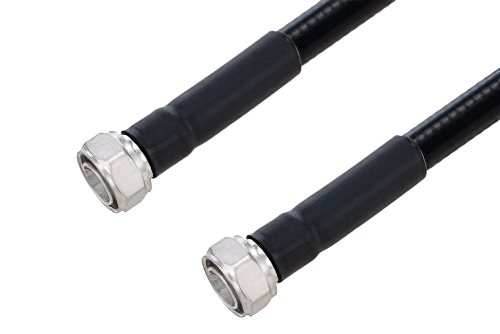 Outdoor Rated 4.3-10 Male to 4.3-10 Male Low PIM Cable 24 Inch Length Using SPO-500 Coax Using Times Microwave Parts