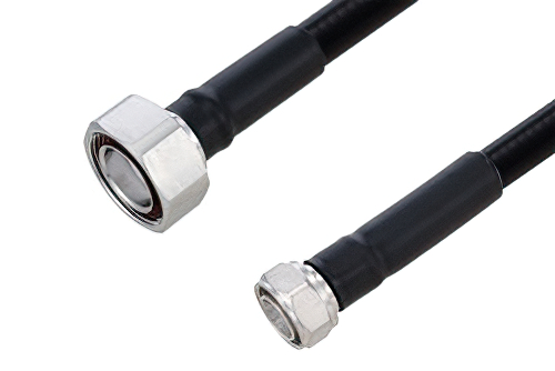 Fire Rated 4.3-10 Male to 7/16 DIN Male Low PIM Cable 100 cm Length Using SPF-500 Coax Using Times Microwave Parts