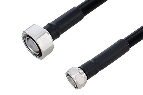 Fire Rated 4.3-10 Male to 7/16 DIN Male Low PIM Cable Using SPF-500 Coax Using Times Microwave Parts