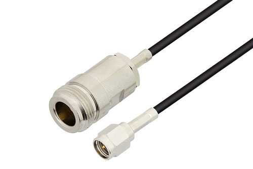 N Female to SMA Male Cable Using RG174 Coax