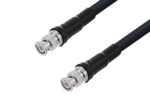 BNC Male to BNC Male Low Loss Cable 300 Inch Length Using LMR-400-UF Coax With Times Microwave Parts