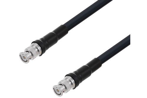 BNC Male to BNC Male Low Loss Cable 12 Inch Length Using LMR-400 Coax With Times Microwave Parts