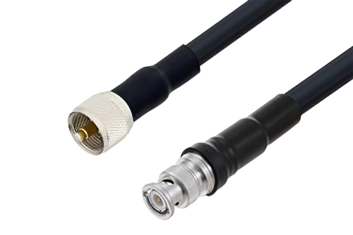 BNC Male to UHF Male Cable Using LMR-400 Coax