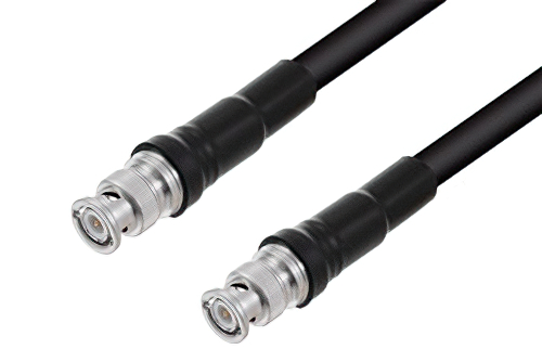 BNC Male to BNC Male Cable Using PE-C400 Coax with HeatShrink