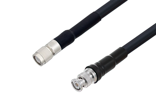 BNC Male to TNC Male Cable Using PE-C400 Coax with HeatShrink