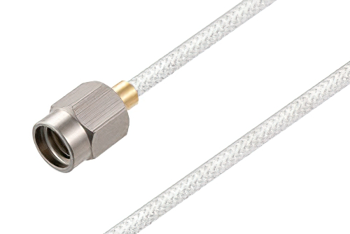 SSMA Male to Trimmed Lead Cable 100 CM Length Using PE-SR405FL Coax