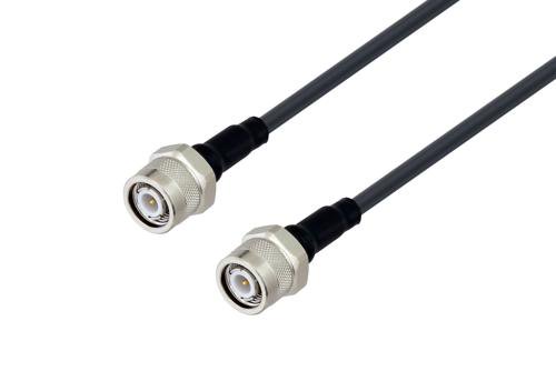 TNC Male to TNC Male Low Loss Cable Using LMR-200-FR Coax with HeatShrink