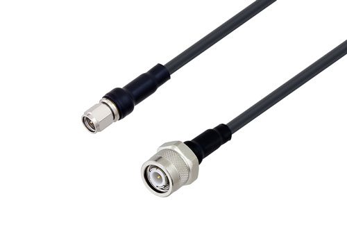 Fire Rated SMA Male to TNC Male Low Loss Cable Using LMR-200-FR Coax with Times Microwave Components