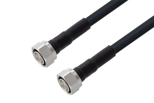 4.3-10 Male to 4.3-10 Male Low Loss Cable Using LMR-400 Coax With Times Microwave Components